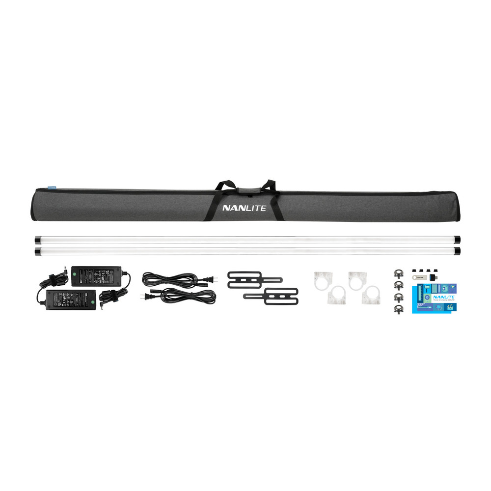 Nanlite PavoTube II 60X 8' RGBWW LED Pixel Tube 2-Light Kit with Internal Battery and Carrying Bag_img_1